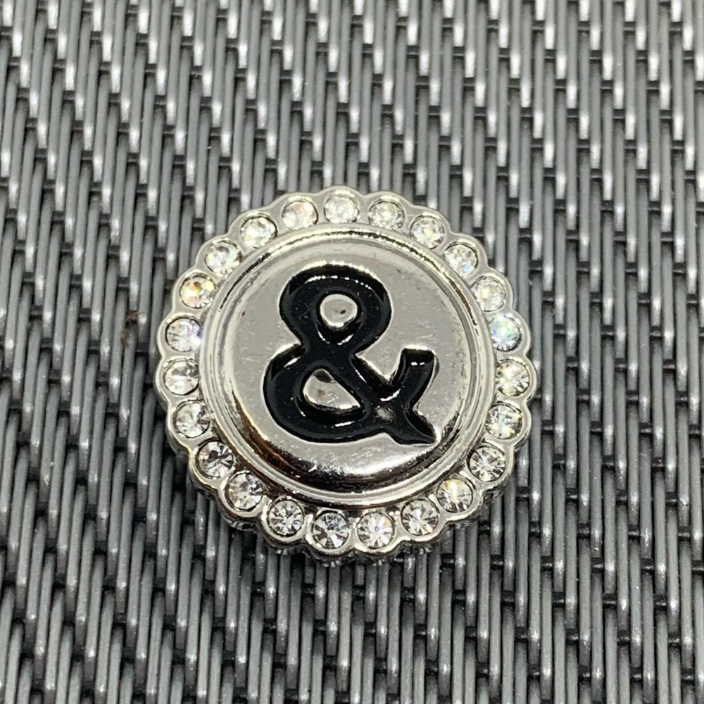 💗& Symbol - Ginger Snaps & Co. Snap Button Charm - 18mm/20mm